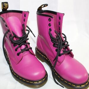 Dr. Martens Pink Lace Up Boots
